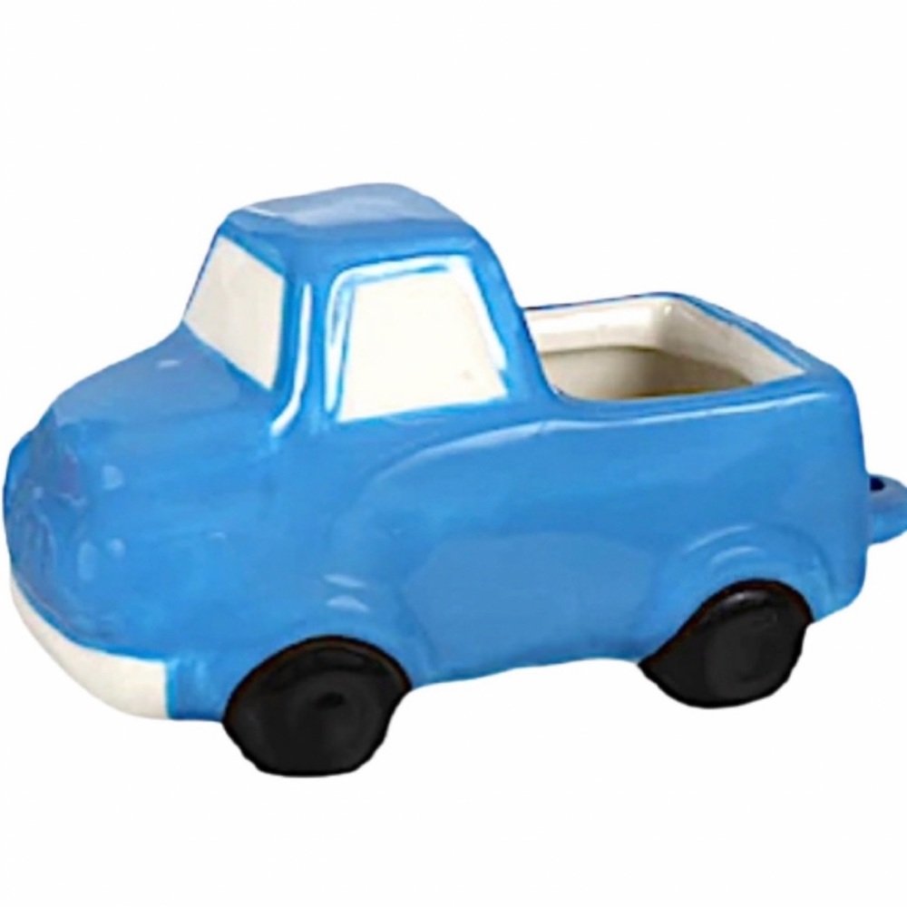 NEW ceramic Planter-Blue truck